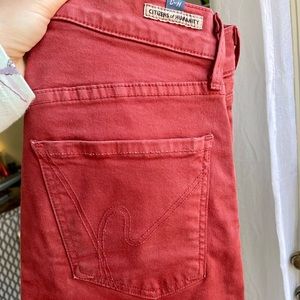 Citizens of humanity burgundy skinny jeans